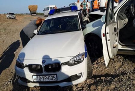 İsmayıllıda yol polisi ağır qəzaya düşdü: 5 nəfər yaralanıb