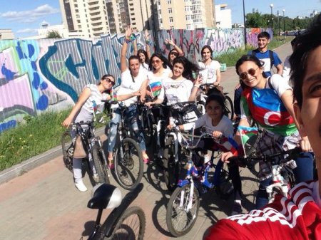 Yekaterinburqda birinci Avropa Oyunlarına dəstək veloyürüşü keçirildi
