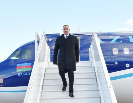 İlham Əliyev Qazaxıstana getdi