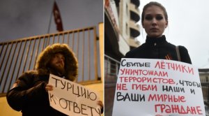 Türkiyənin Moskvadakı səfirliyi qarşısında etiraz aksiyası