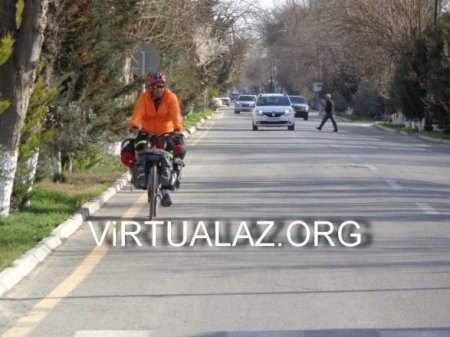 Tehrandan velosipedlə Bakıya Novruz bayramına