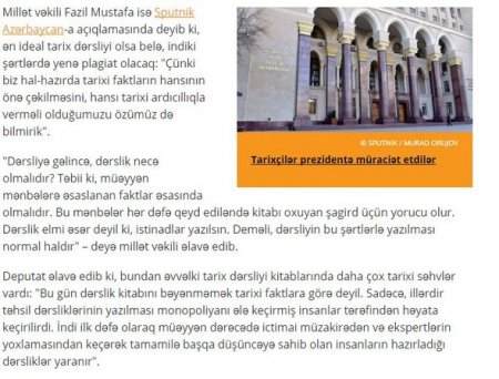 Azərbaycanlı deputatın açıqlaması erməni mətbuatında Azərbaycan əleyhinə istifadə edildi