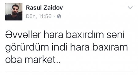 Facebookda "Oba" market gündəm oldu