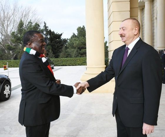 İlham Əliyev Zimbabve prezidenti ilə görüşüb