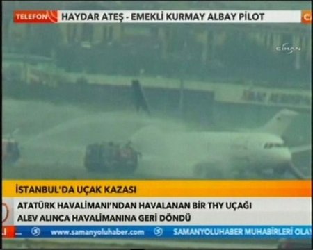 Atatürk hava limanında sərnişinlə dolu təyyarə alovlandı