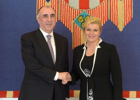 Elmar Məmmədyarov Xorvatiya prezidenti ilə görüşdü