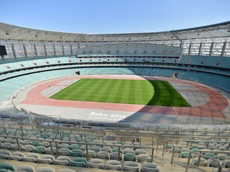 Olimpiya stadionu Azərbaycan-İtaliya matçına hazırlaşır
