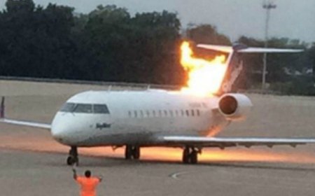 "Boeing 767" uçuş xəttində yandı