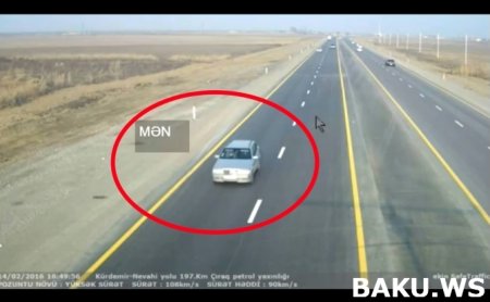 Azərbaycanda sürücü yol polisinin MMX radarı tələsinin üstünü açdı