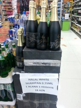 Bakıda "Halal" şampan satılır