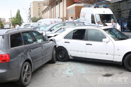 Bakıda 6 avtomobil toqquşdu