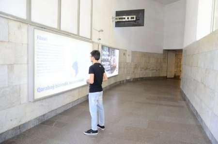 Bakı metrosunda işğalda olan torpaqlarımız haqda sosial layihəyə start verildi