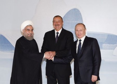 Əliyev, Putin və Ruhani birgə bəyannamə qəbul etdilər