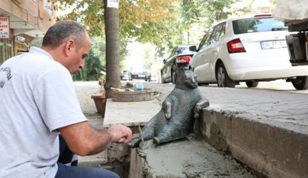 İstanbulda Türkiyənin ən məşhur pişiyinə heykəl qoyuldu