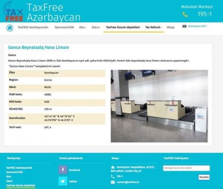 “Tax Free” ilə bağlı internet saytı istifadəyə verildi