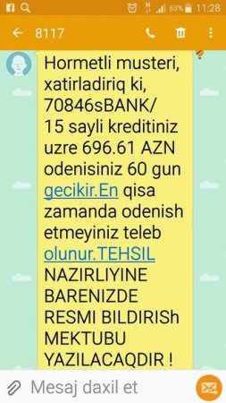 Vüqar Bayramov: Banklar borclu müştərilərə hədə dolu SMS-lər göndərir