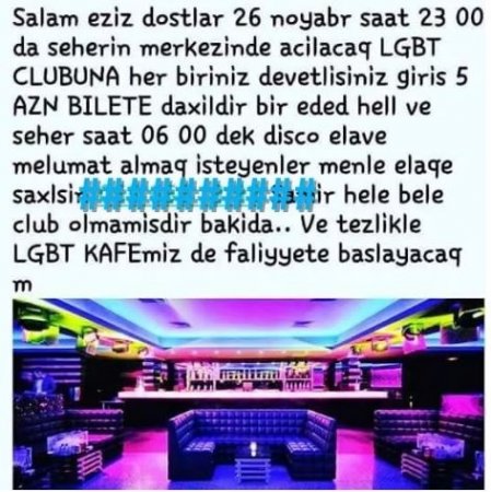 Bakıda geylər üçün klub açılacaq