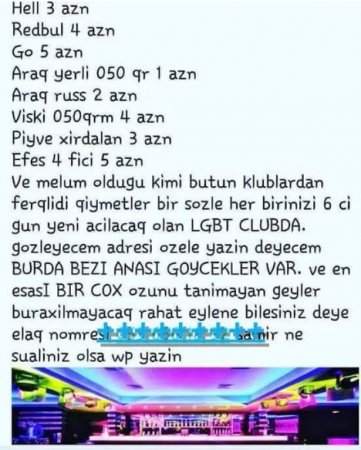 Bakıda geylər üçün klub açılacaq