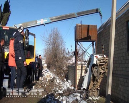 Tovuzda qəribə yol qəzası baş verib