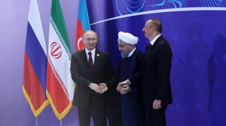 Putin Əliyev və Ruhani ilə görüşdən sonra: “Bu o demək deyil ki, biz rəqabət aparmalıyıq...”