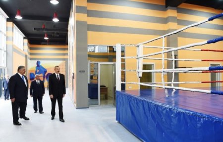 İlham Əliyev Ağcabədi Olimpiya İdman Kompleksinin açılışını edib