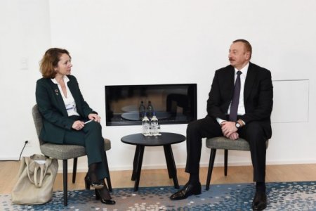 İlham Əliyev Davosda “SUEZ GROUP”un baş icraçı vitse-prezidenti ilə görüşüb